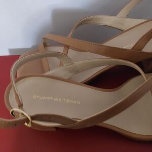 Stuart Weitzman Women's Tan Leather Slingback Sandals (MSRP 475)